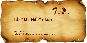 Tóth Márton névjegykártya