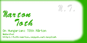 marton toth business card